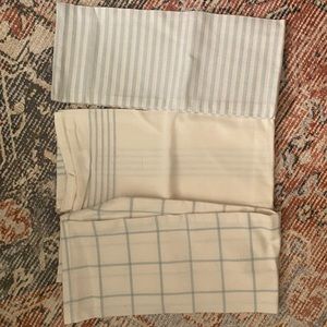 Brand New Set of Three Light Blue and White Kitchen Towels